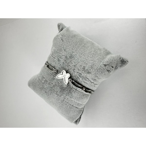 Gümüş Kelebek Desenli Bileklik